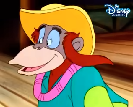 Pingas dressed as king louie