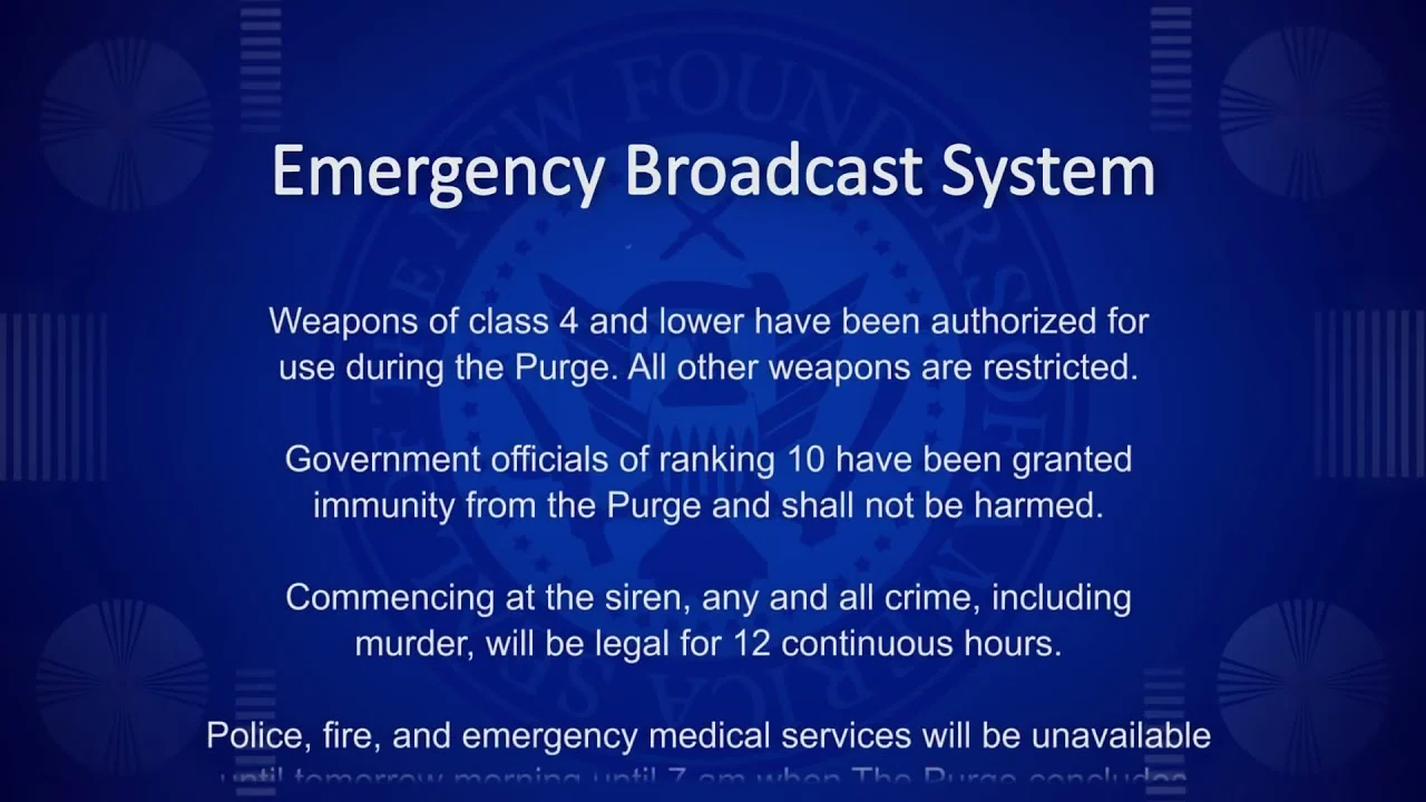 The Purge Announcement (Cindy Robinson)