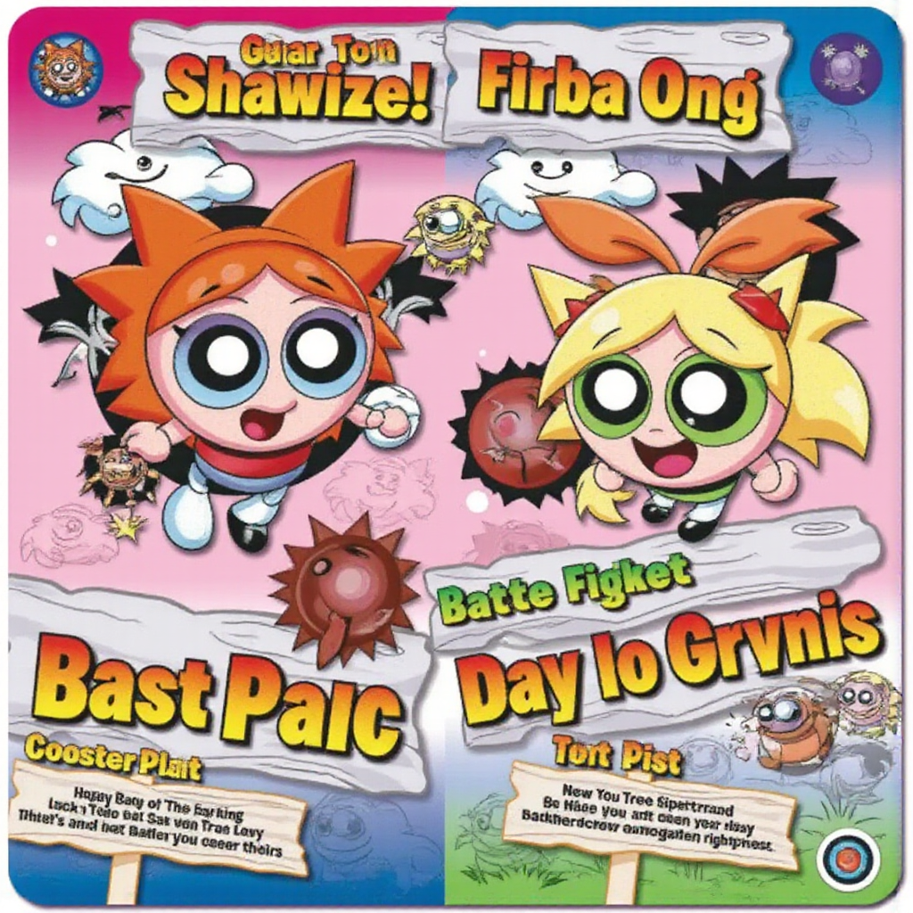 Wenda The PowerPuff Girls Battle Fight