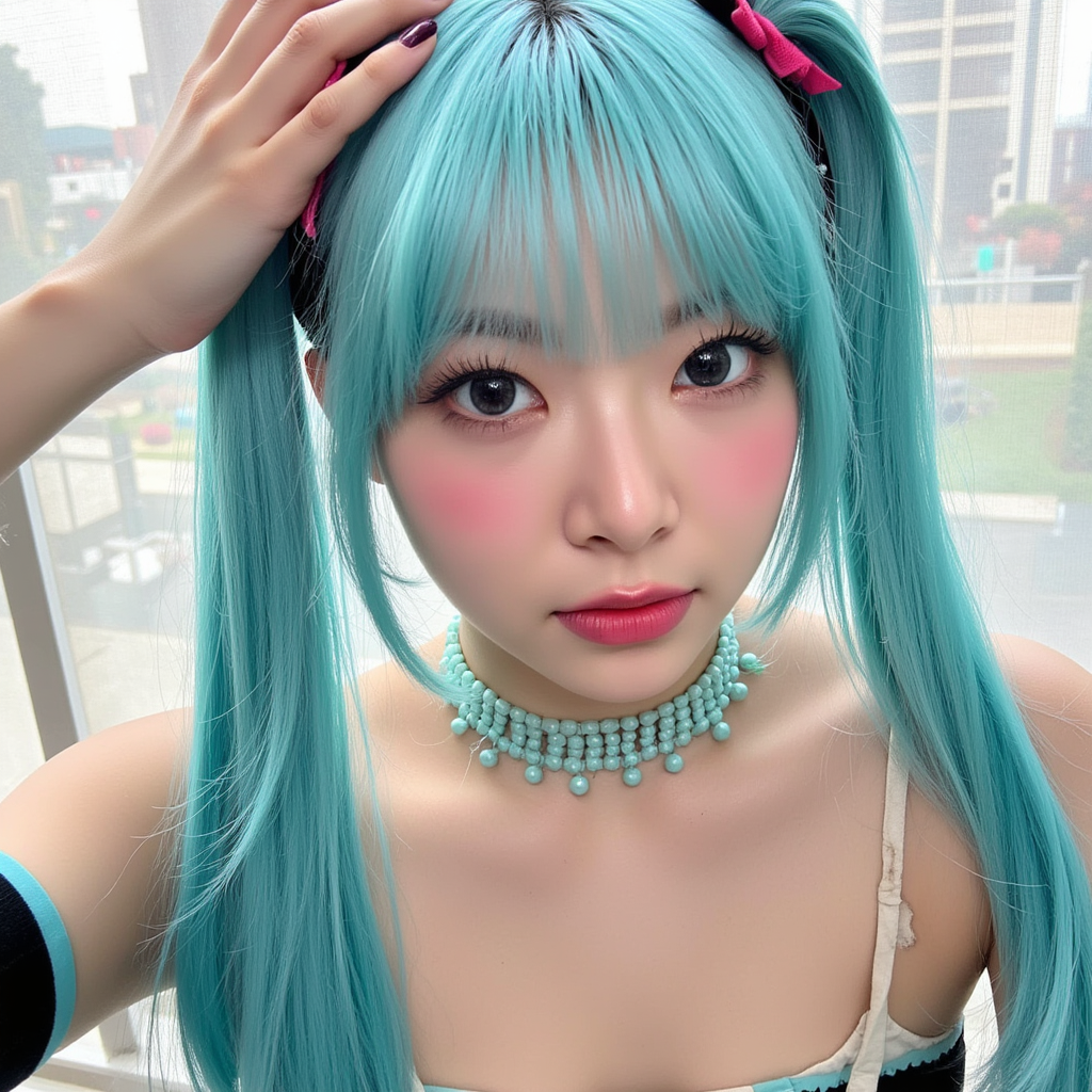 eun3hae, cosplaying miku