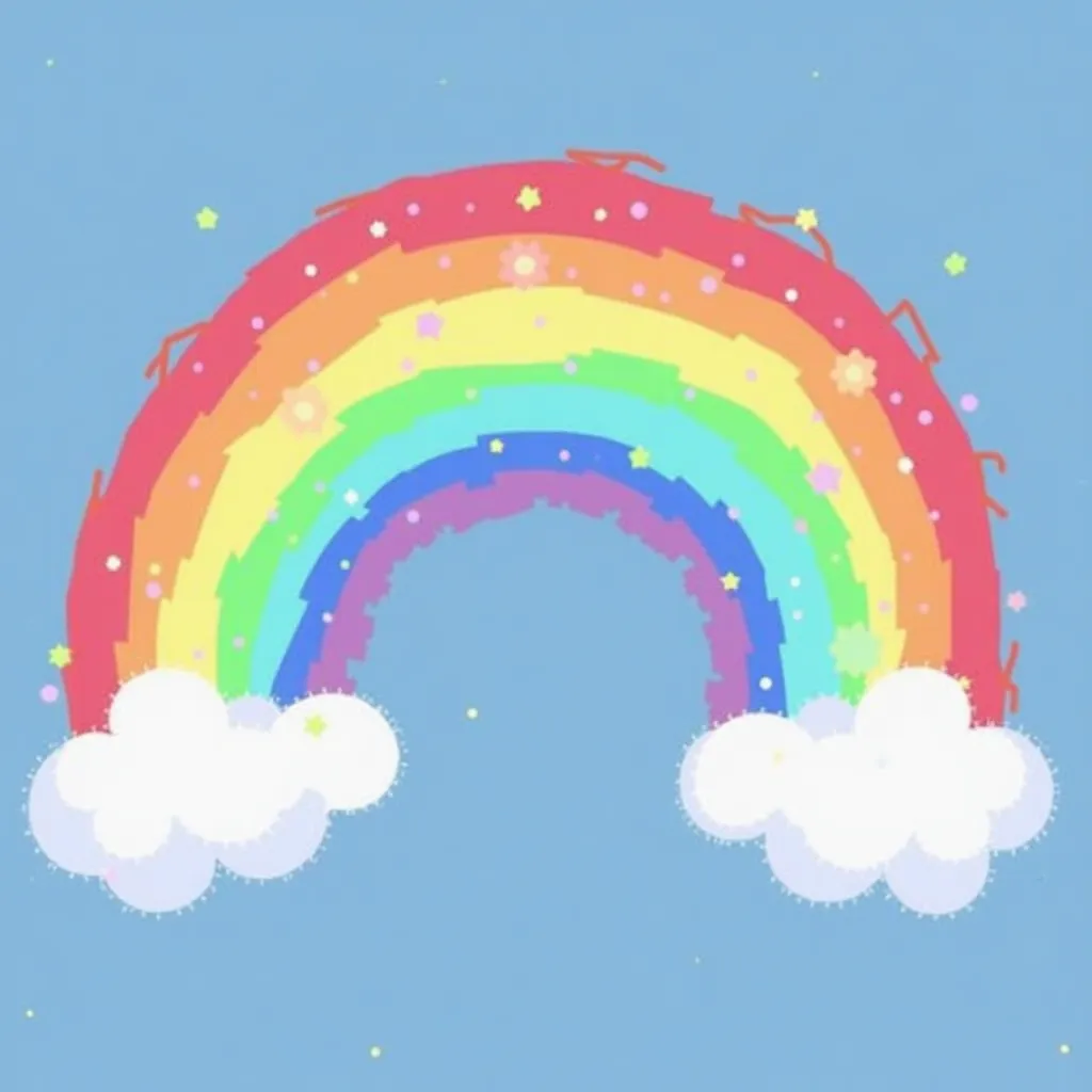 Pretty anime rainbow