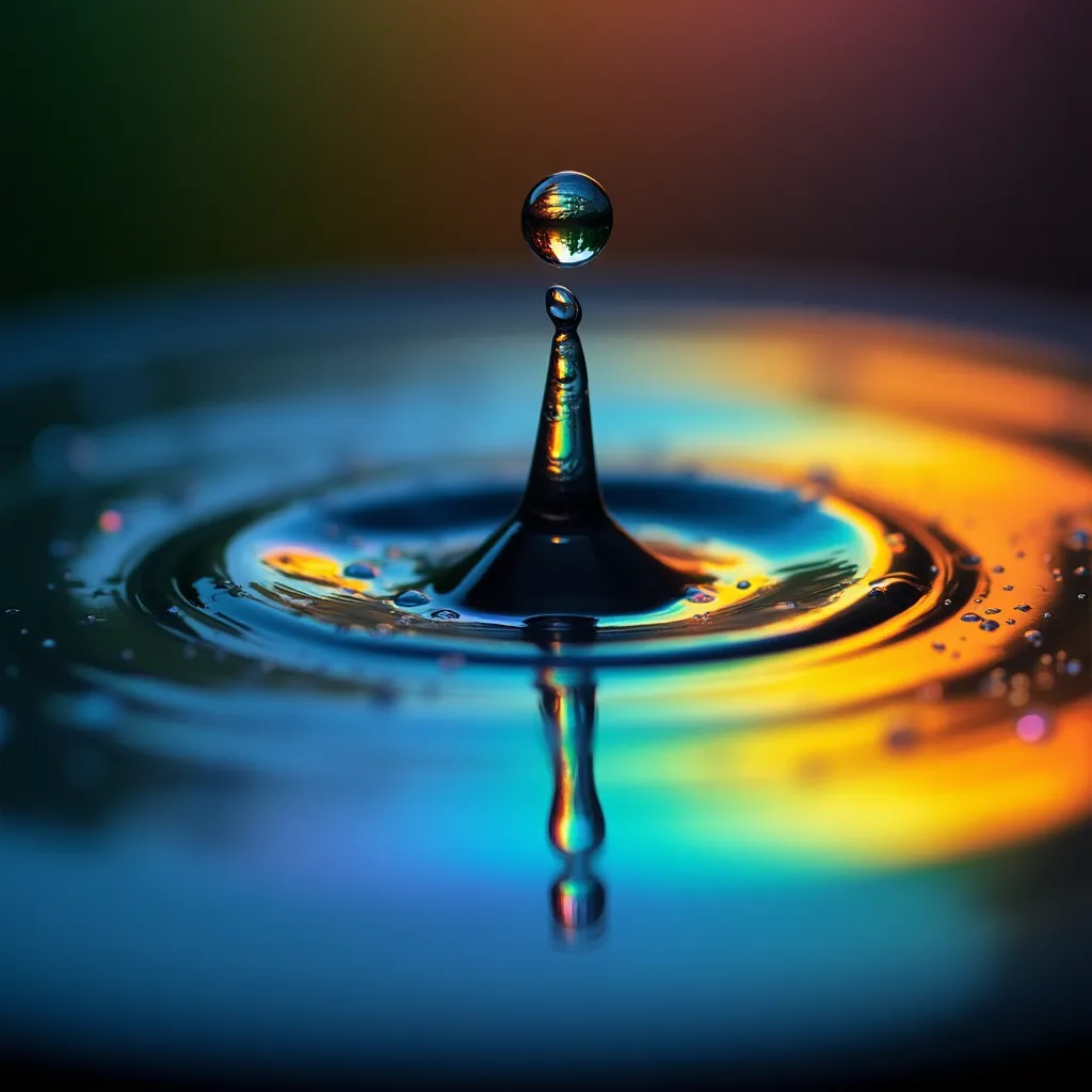 Rainbow water drop