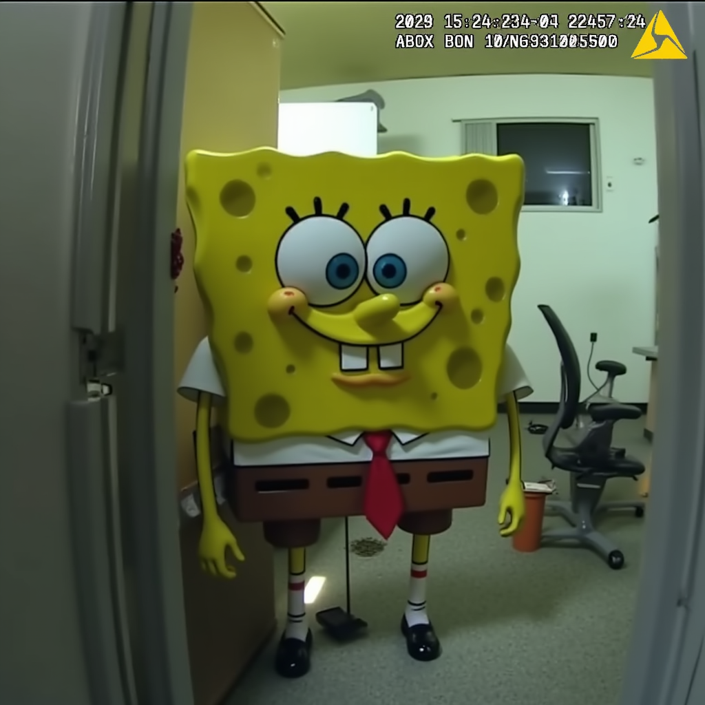 bodyCam of SpongeBob getting arrested