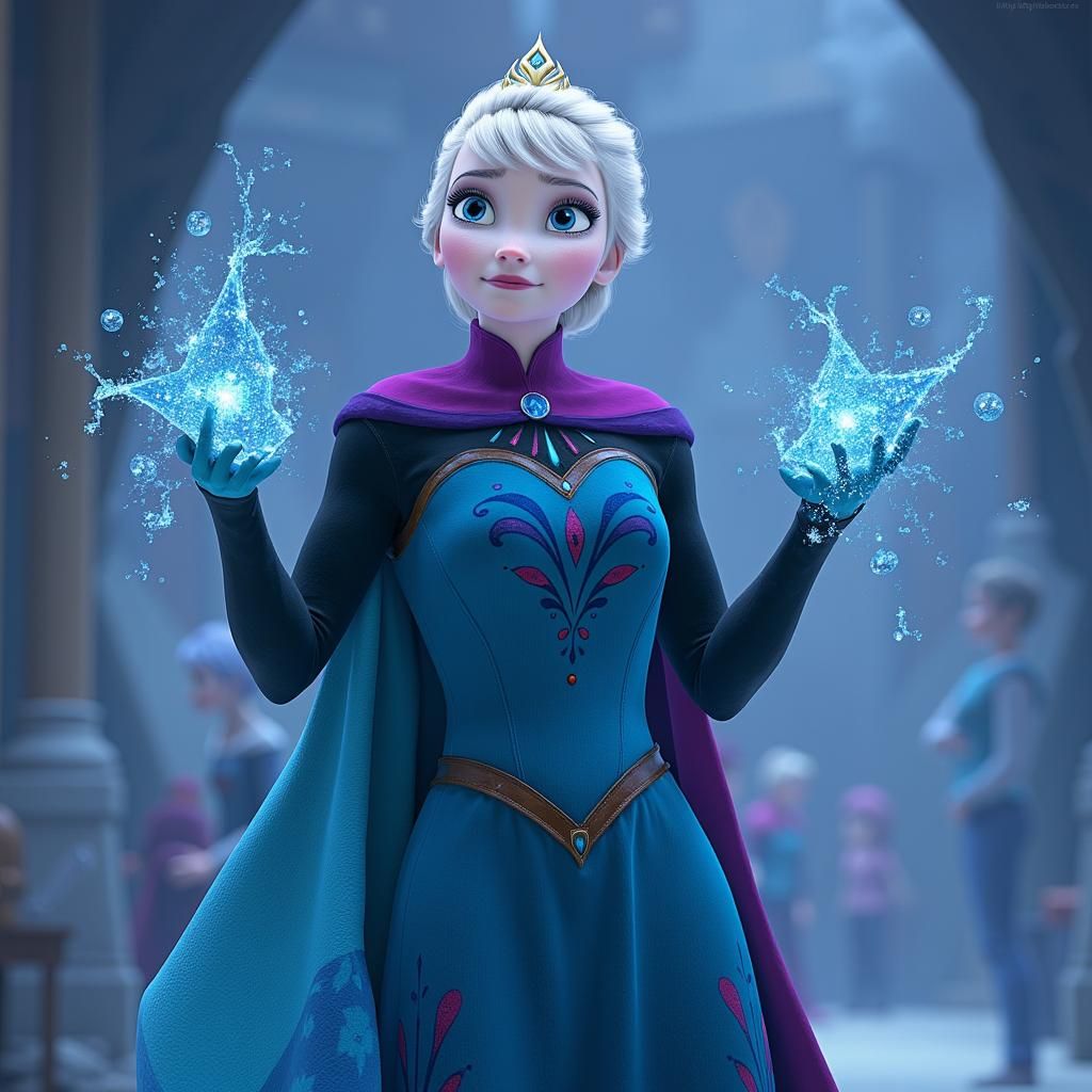 elsa with rock powers