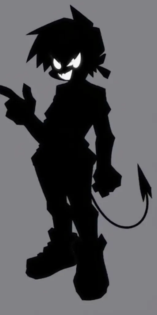 Soul Boyfriend appears very similar to Boyfriend. However, he is depicted as looking like a shadow of Boyfriend with glowing white eyes and mouth. He is also has a devil tail. 