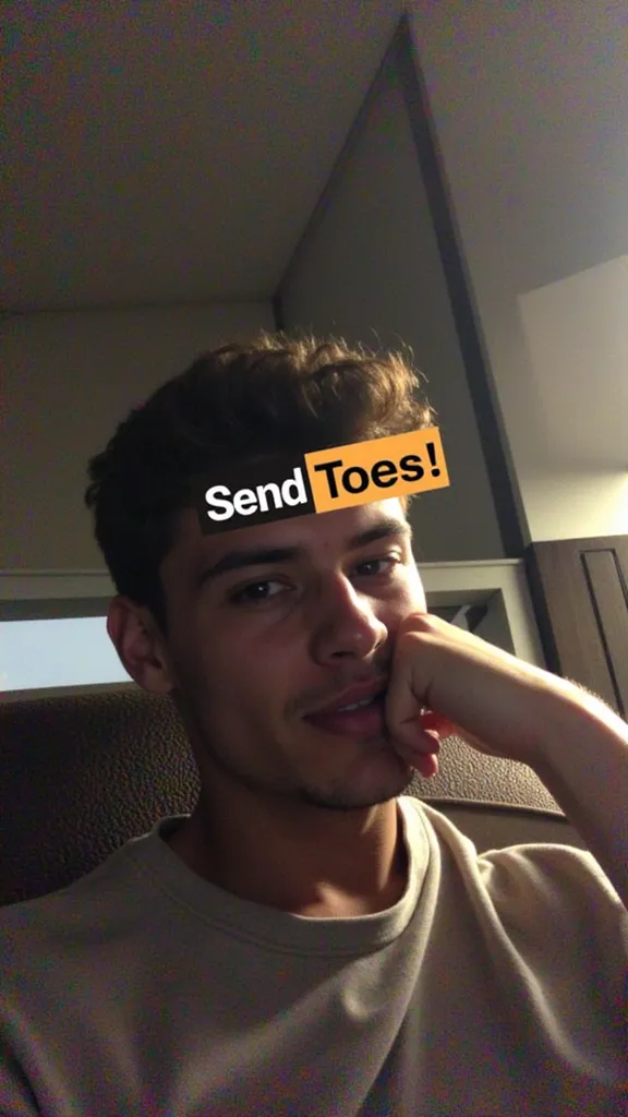 A luscious, amazing jawline that will make gods shiver, make him the hottes most attactive to gingers the world has ever known. The words “send toes in black and orange”