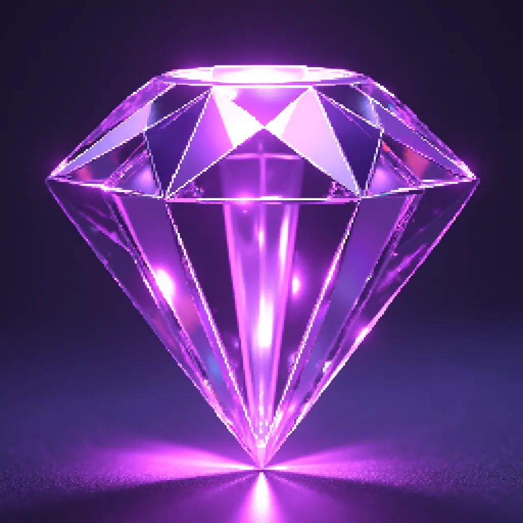 Shining purple diamond
