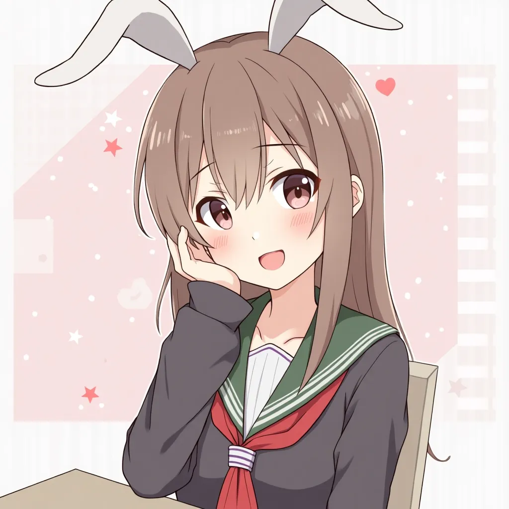 Anime girl, Japanese student