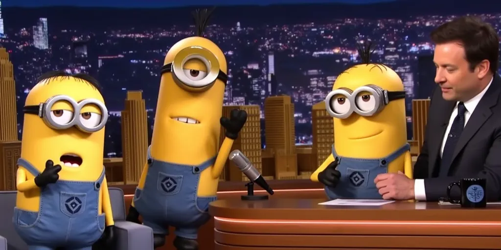 Minions on the Jimmy Fallon Talk Show