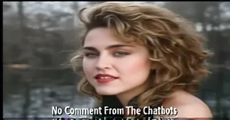 Text below Madonna which reads, "No Comment From The Chatbots"