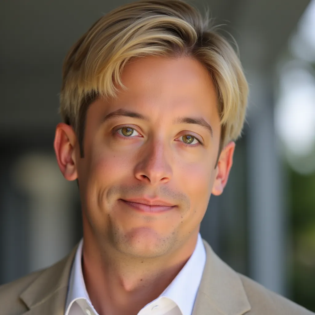 Michael Knowles with blonde hair