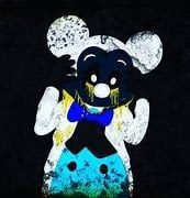 Photo-Negative Mickey Mouse.