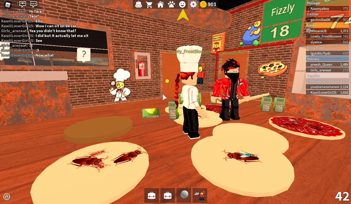 Roblox Work at a pizza place(WAAPP) player emotes