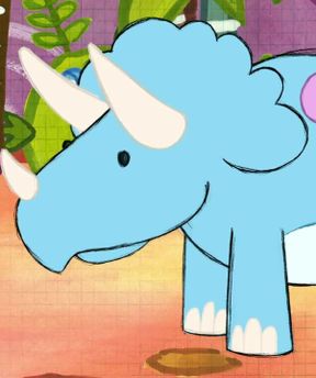 Triceratops (peg + cat)
