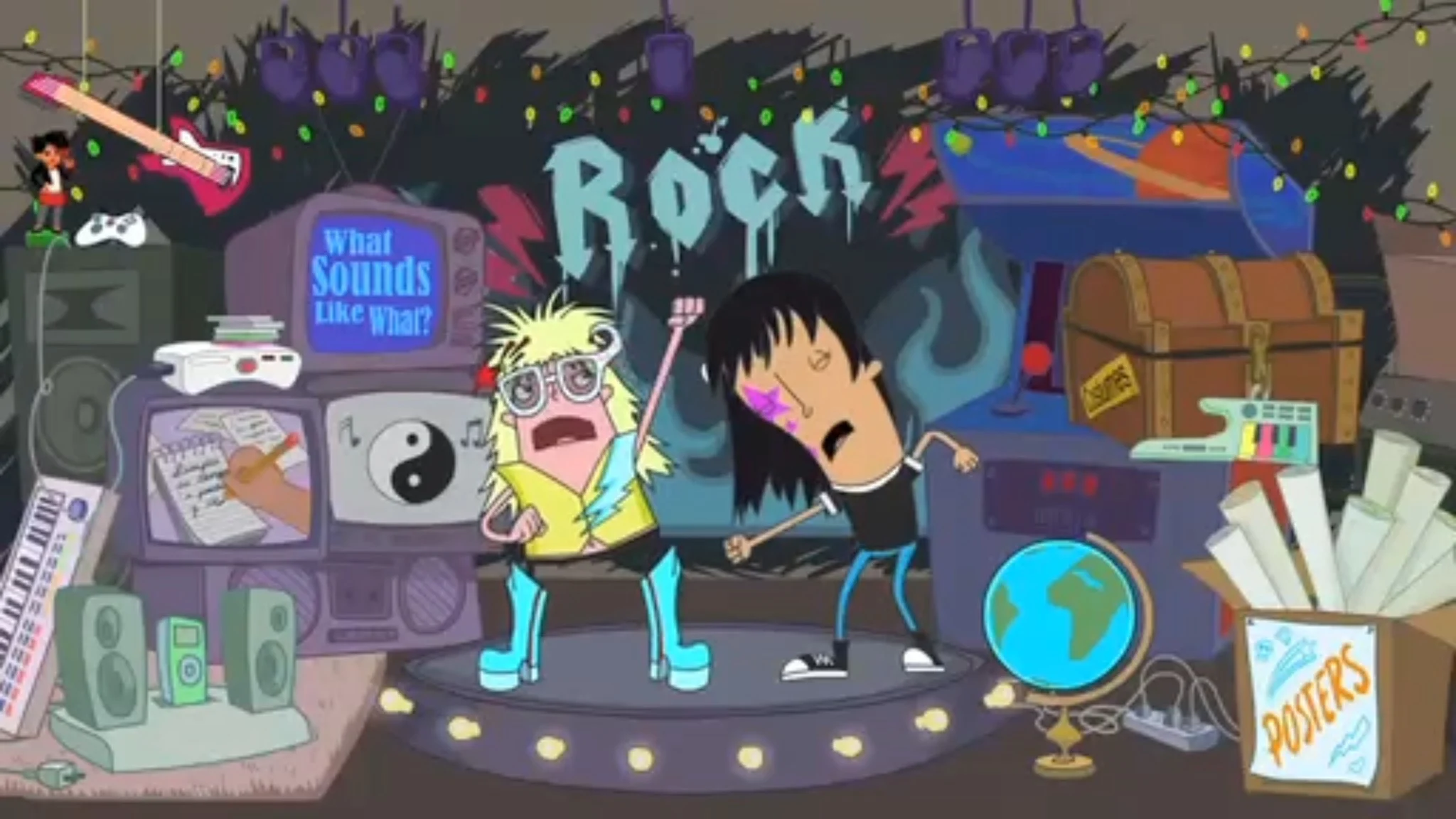 Just Only Chuck vanderchuck and Ramona saying "Rock and Roll!"
