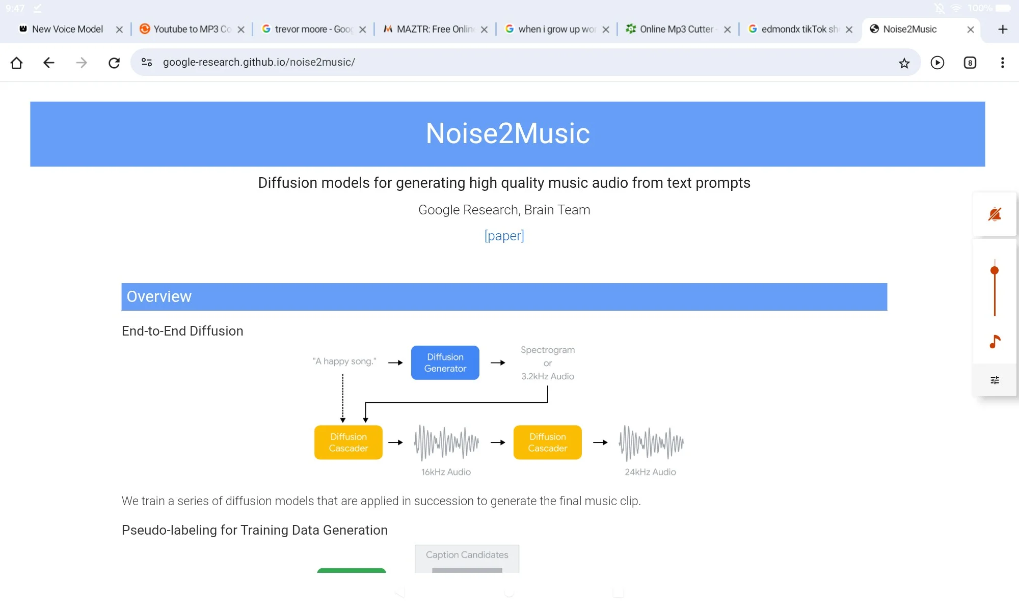Noise2Music - Standard jazz song sung in acapella.