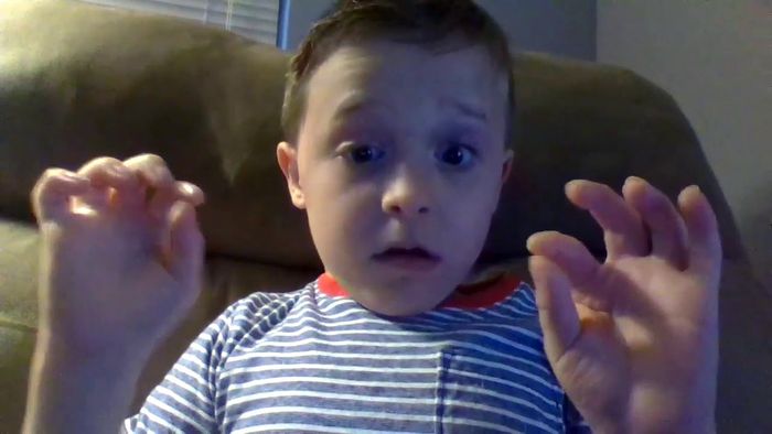 "No more saying cuss words guys!" kid