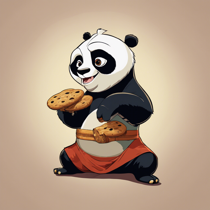 Zhen eating a cookie (Kung Fu Panda 4)