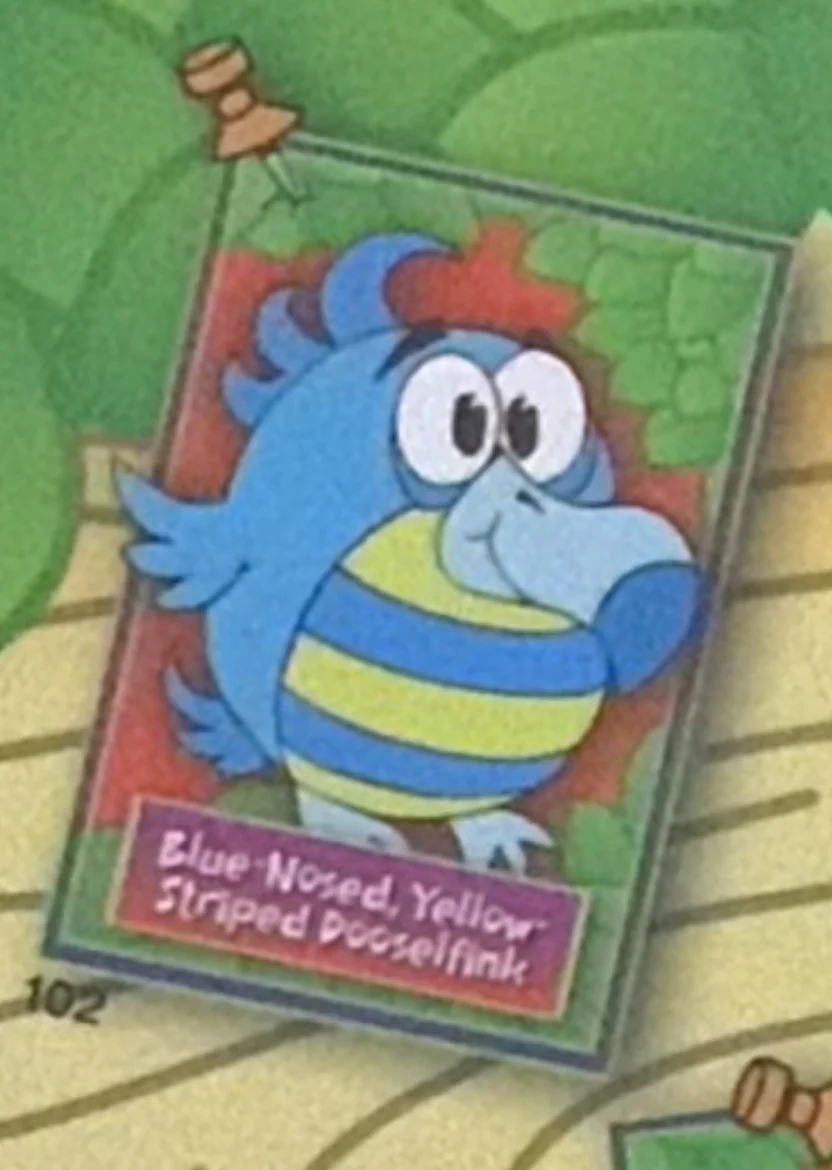 Blue-Nosed, Yellow-Striped Dooselfink