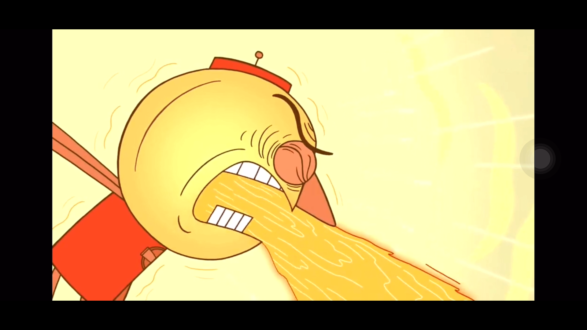 Benson from the episode where he yelled at Mordecai and Rigby