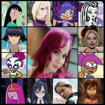 karla falcon combinación de personajes y voces
