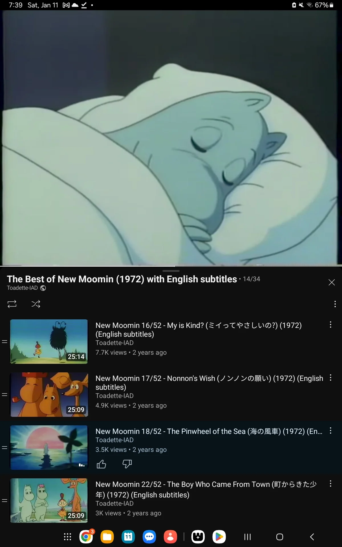 Moomin sleep 