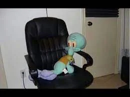 Squidward On a Chair Guy