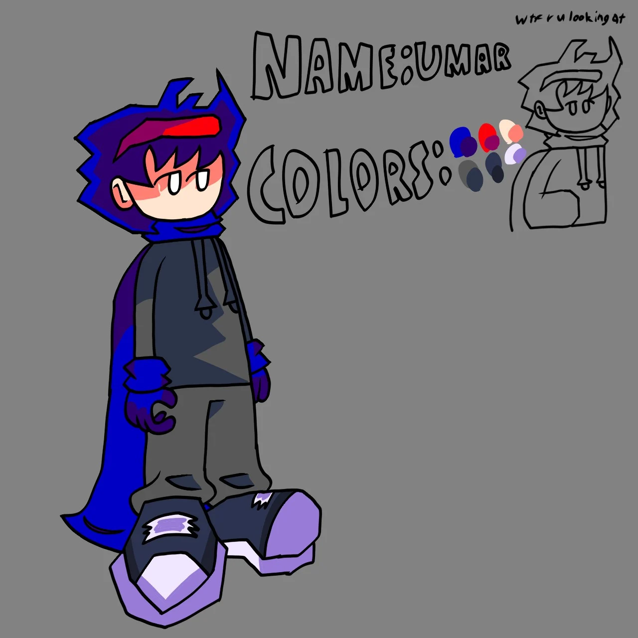 Umar the Idiot Blue Hair Guy V2