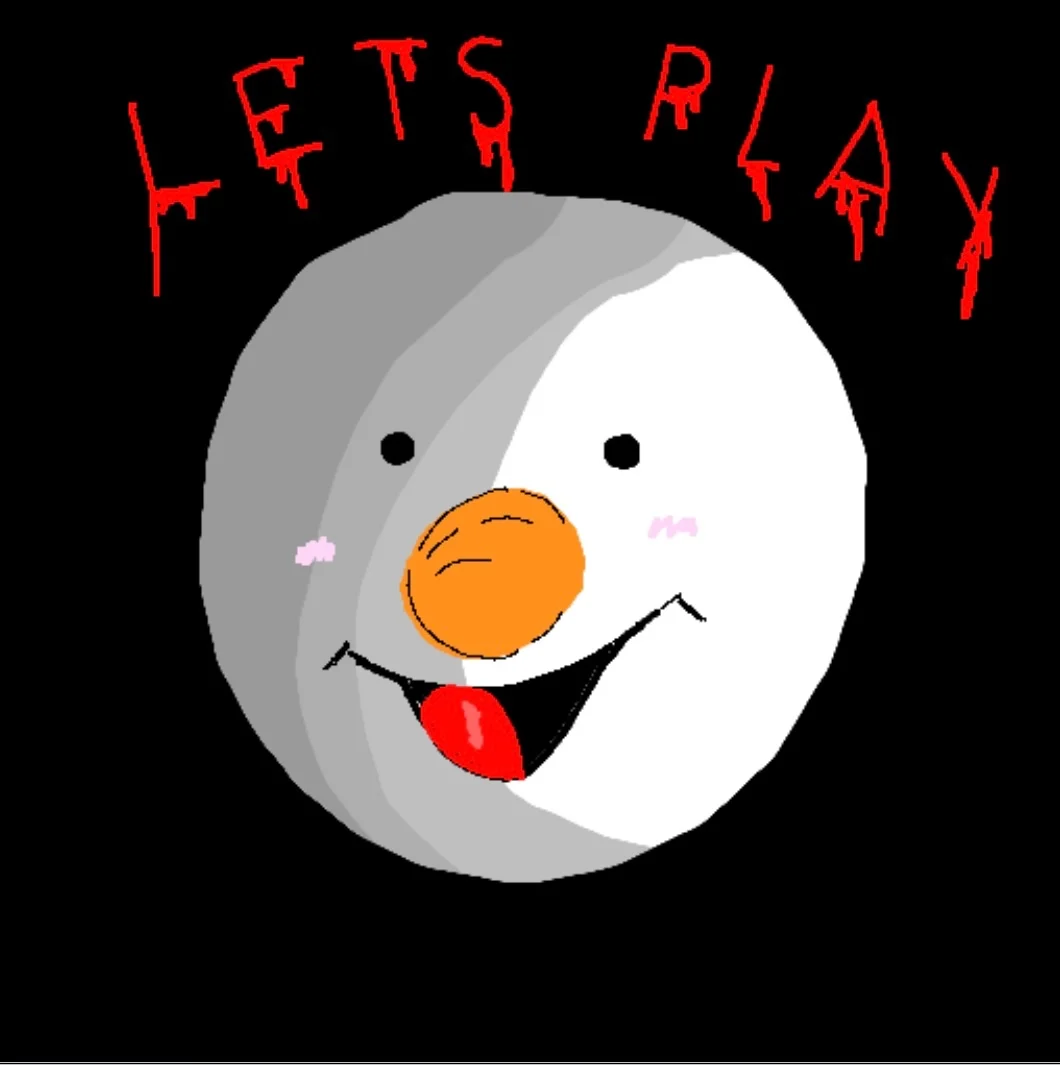 Spinning snowflake snowman