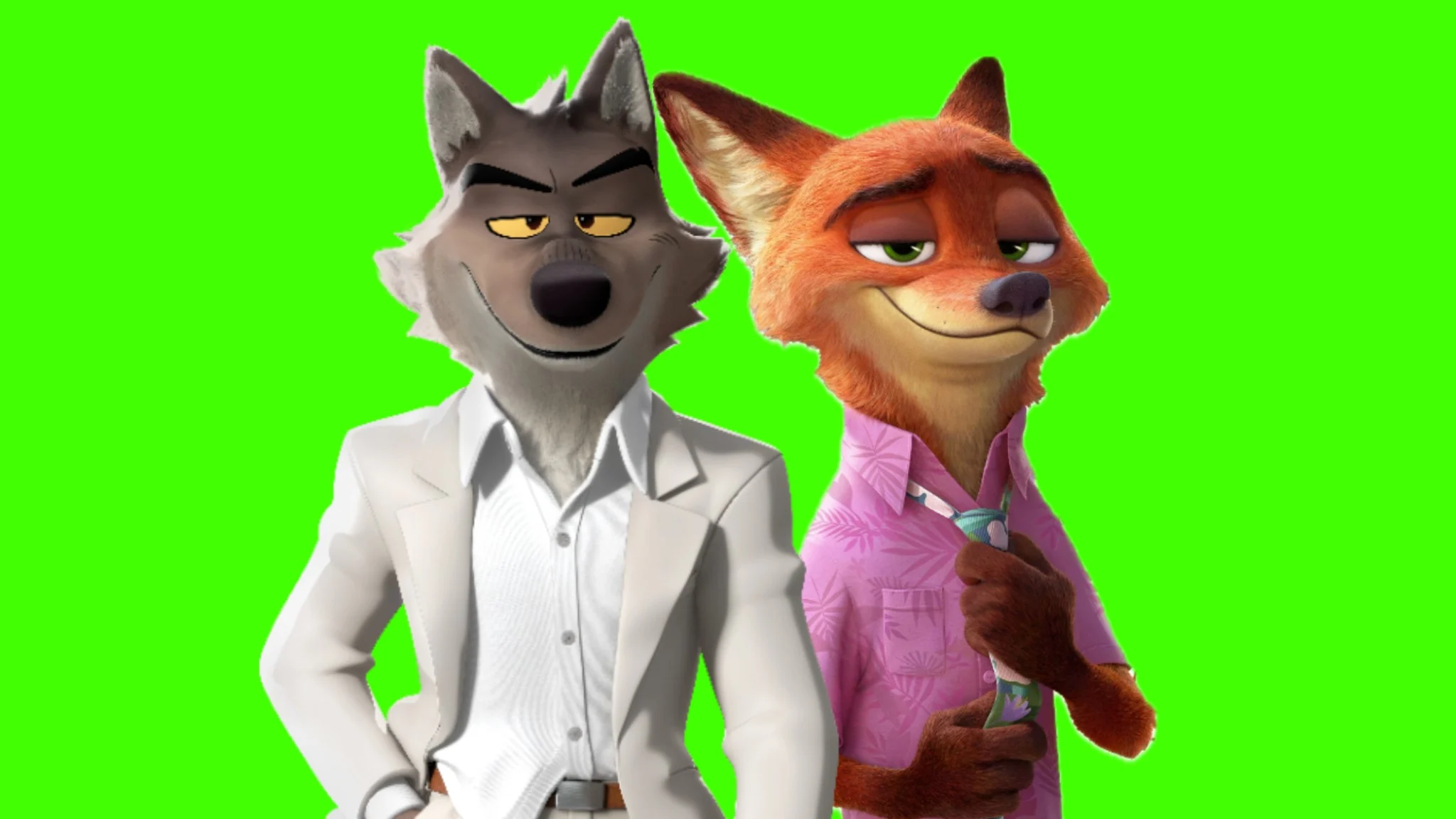 Mr Wolf & Nick wilde (os caras malvados e zootopia)