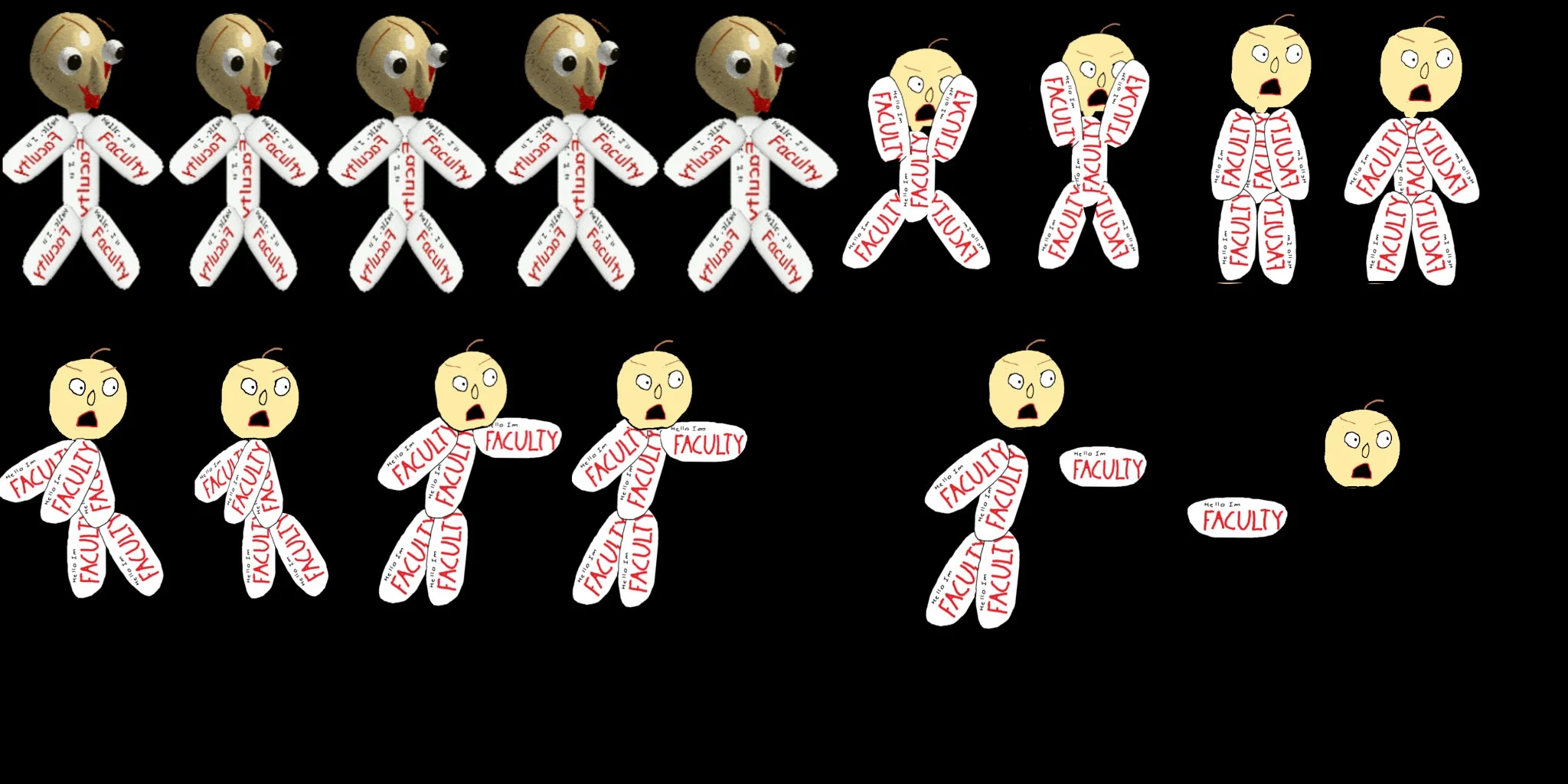 faculty name tag figure from BWFG nighttime class