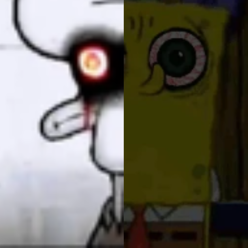 Bootleg Spongebob / Red Mist Squidward