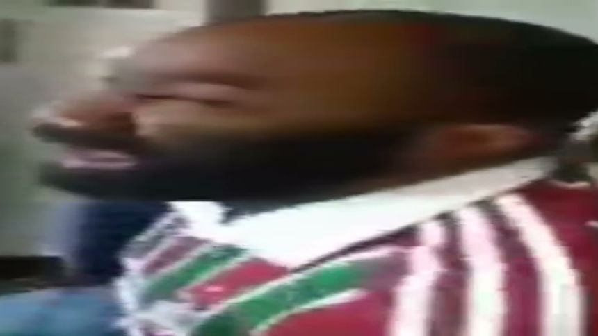 Torcedor do Fluminense chorando