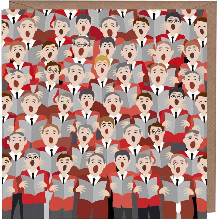 Choir male voice singing