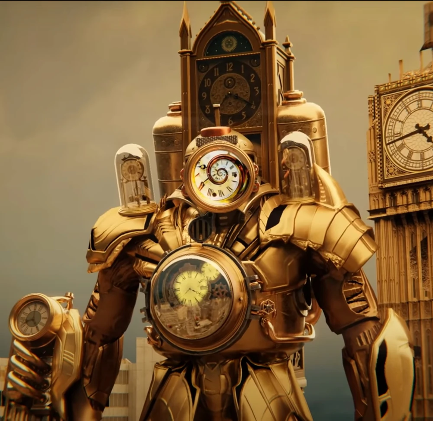titan clock man