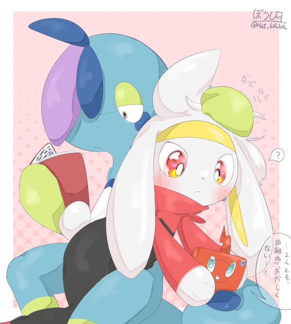 Drizzile and Raboot from pokemon