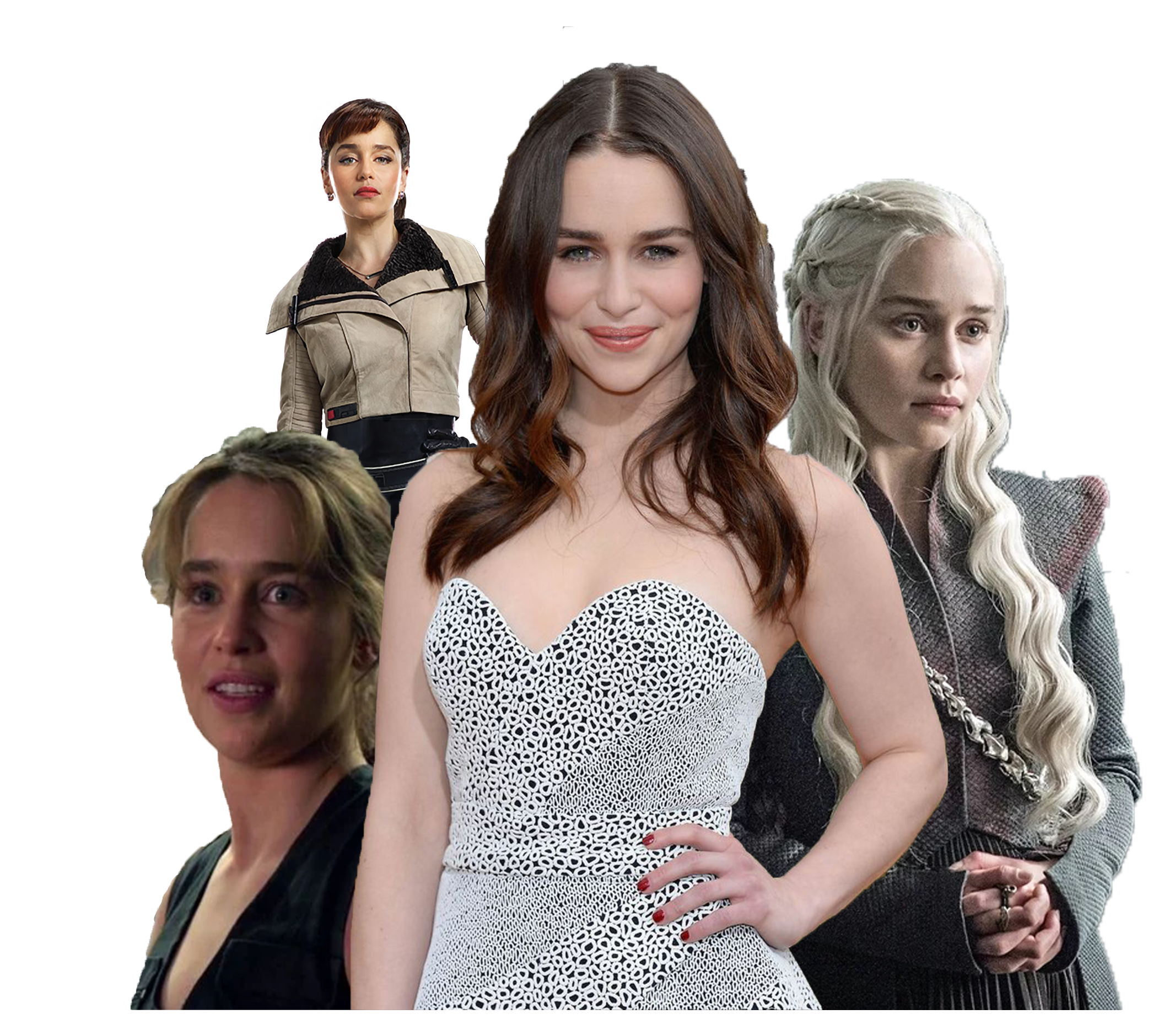 Emilia Clarke (Daenerys Targaryen, Qi'ra and Sarah Connor (Genisys))