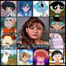 combinación de personajes y voces de Rossy Aguirre 