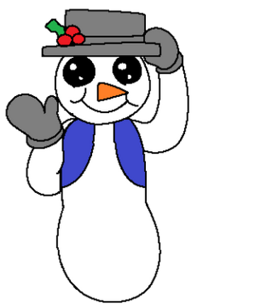 Blue vest munchie Snow Man (Fiddlebops) 