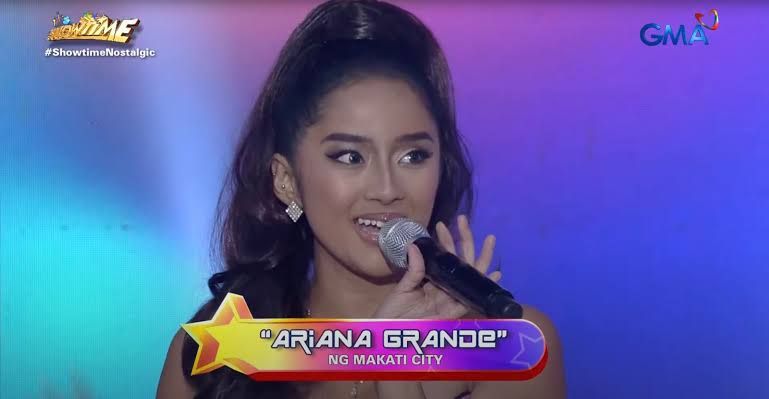 Ariana Grande of Makati City (Dane Aguirre of Is Showtime Kalokalike Face 4)