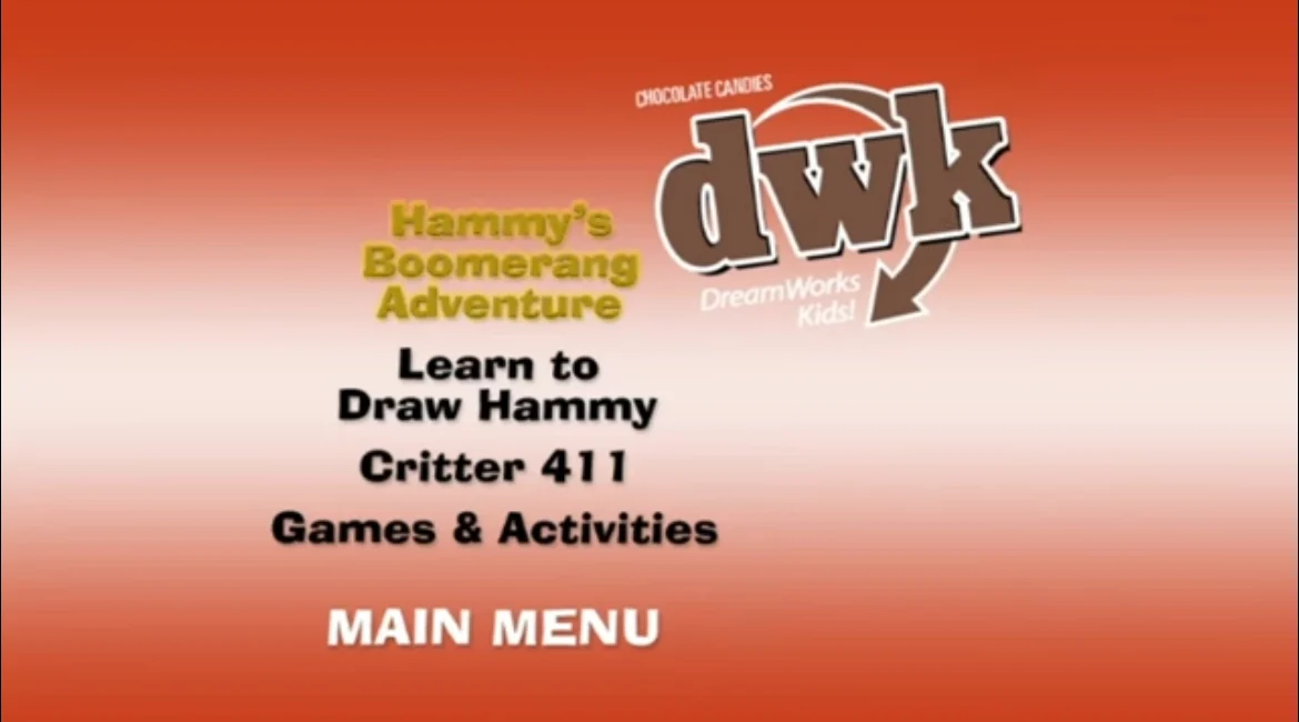 Chocolate Candis dwk dreamworks kids dvd menu