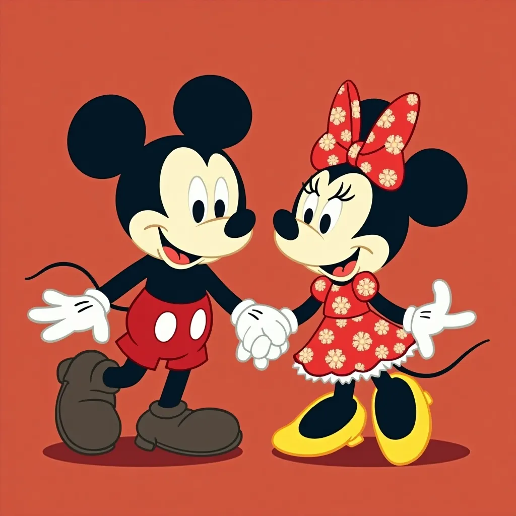Chinese Mickey and Minnie Mouse