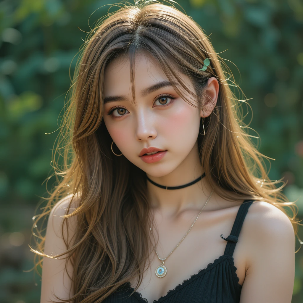 Chaehee (cabelo: castanho claro)