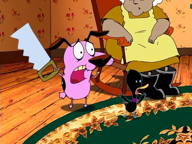 Literally Courage Speaking Gibberish ("The Precious, Wonderful, Adorable, Lovable Duckling")