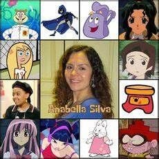 Combinación de personajes y voces de Anabella Silva 