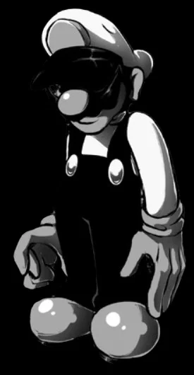 GB marios madness fnf black and white