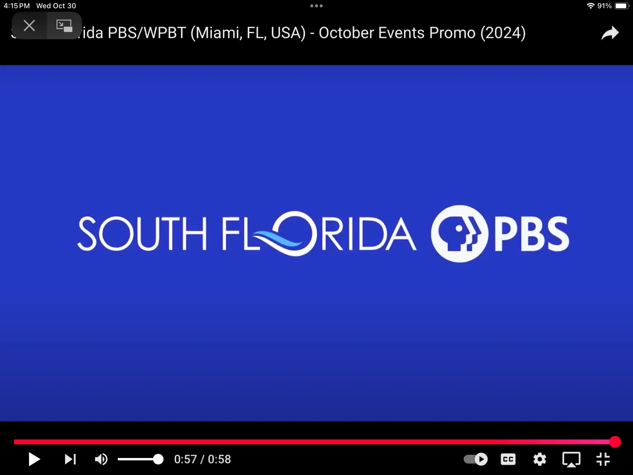South Florida PBS Announcer