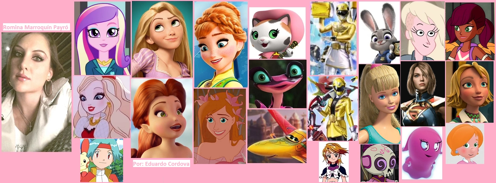 Erika Ugalde y Romina Marroquin Payro y combinación sus personajes y voces versión 2